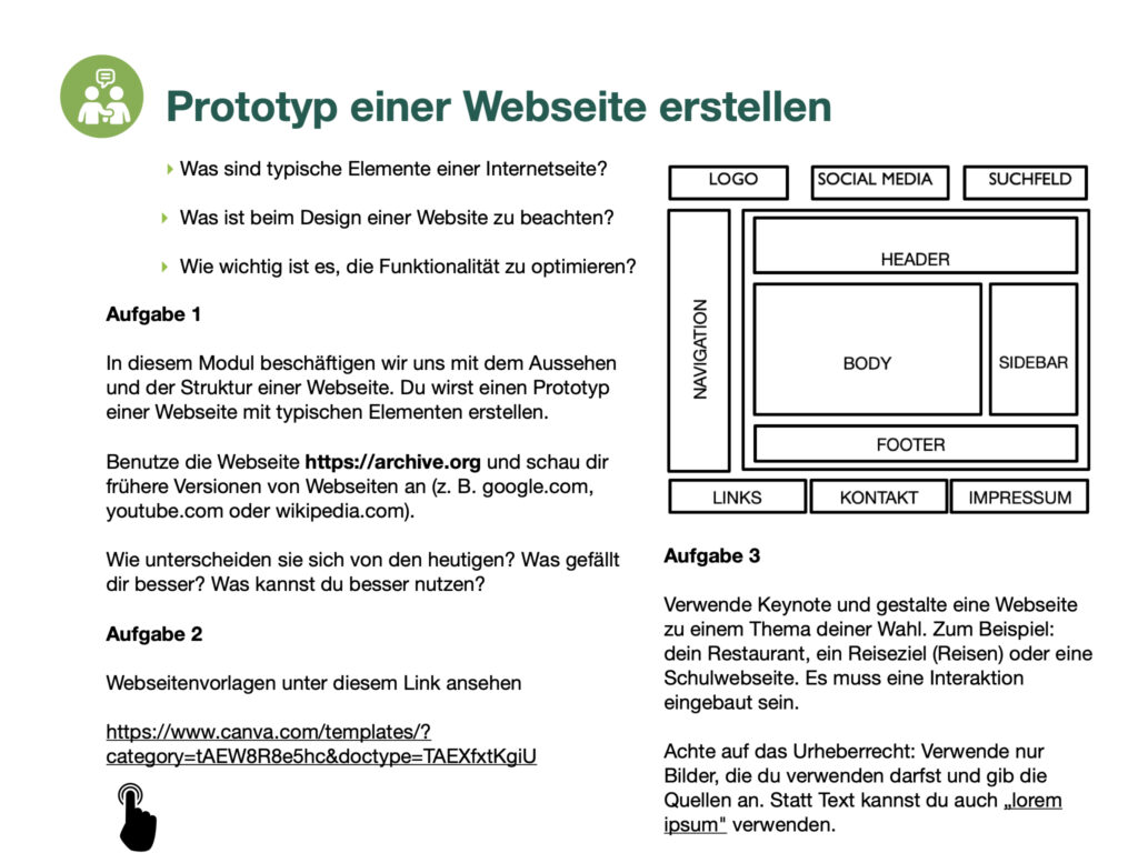 Prototyp einer Webseite erstellen